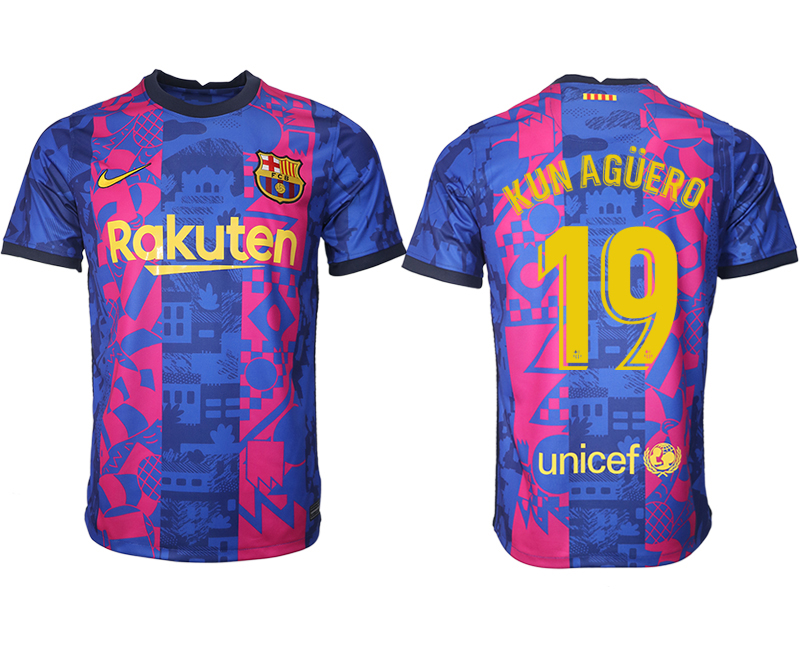 Men 2021-2022 Club Barcelona blue training suit aaa version #19 Soccer Jersey->barcelona jersey->Soccer Club Jersey
